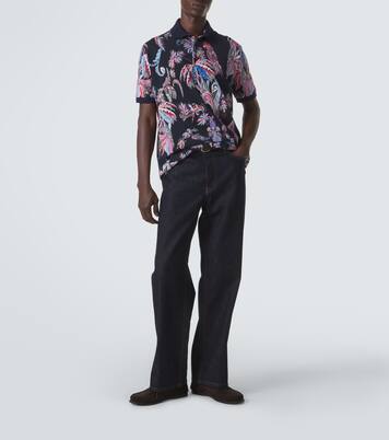 Polo in piqué di cotone con stampa | Etro