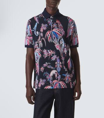 Polo in piqué di cotone con stampa | Etro