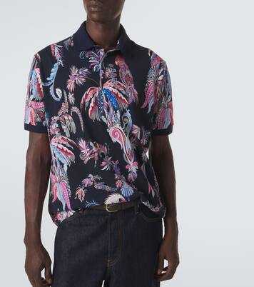 Polo in piqué di cotone con stampa | Etro