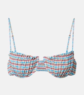 Esterel checked bikini top | Faithfull