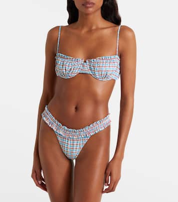 Esterel checked bikini top | Faithfull
