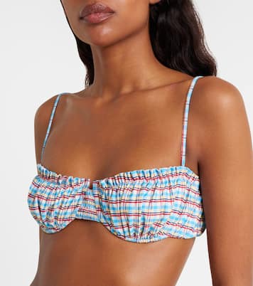 Esterel checked bikini top | Faithfull