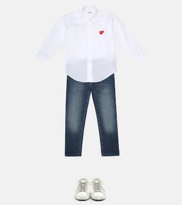 Heart logo cotton-poplin shirt | Comme des Garçons Play Kids