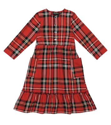 Checked cotton flannel dress | Mini Rodini