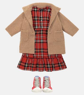Checked cotton flannel dress | Mini Rodini