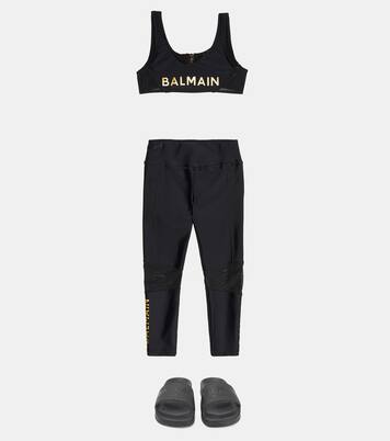 Logo crop top | Balmain Kids