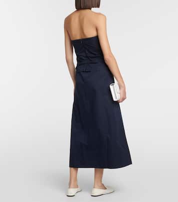 Vestido midi de algodón y seda | CO