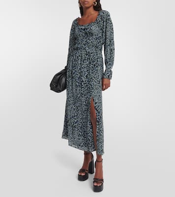 Abito midi Lillian in seta con stampa | Altuzarra