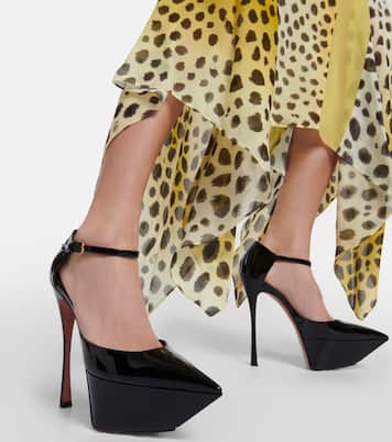 Plateau-Pumps Angelica aus Lackleder | Amina Muaddi