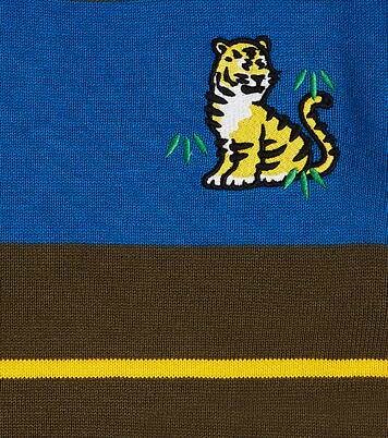 Logo striped cotton-blend sweater | Kenzo Kids