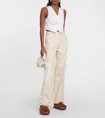 Cropped-Weste aus Denim | Ganni