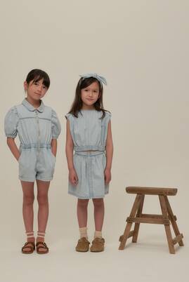 Loretta denim playsuit | C'era Una Volta