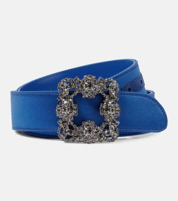 Embellished satin belt | Manolo Blahnik