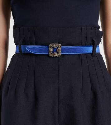 Embellished satin belt | Manolo Blahnik