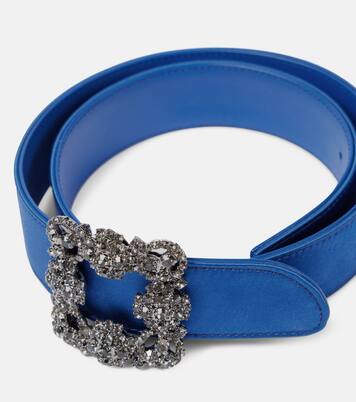 Embellished satin belt | Manolo Blahnik