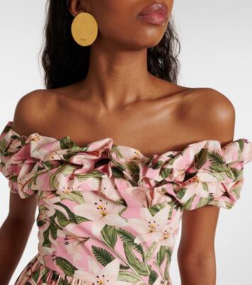 Robe longue Espliego en coton à fleurs | Agua by Agua Bendita