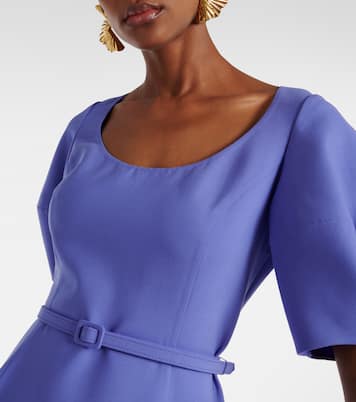 Robe midi en laine mélangée | Oscar de la Renta