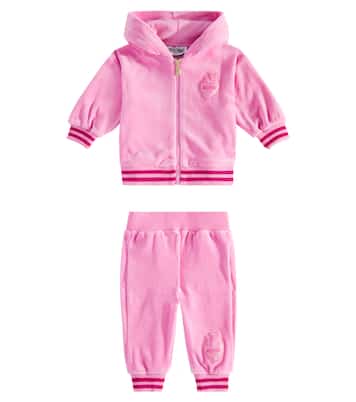 Baby hooded cotton-blend tracksuit | Moschino Kids