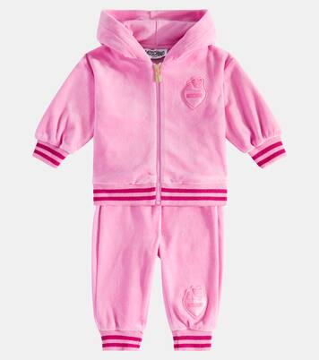 Baby hooded cotton-blend tracksuit | Moschino Kids