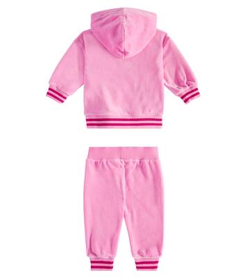 Baby hooded cotton-blend tracksuit | Moschino Kids
