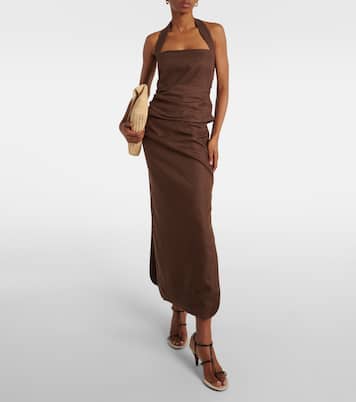 Top Jerry Halter Bodice aus Leinen | SIR