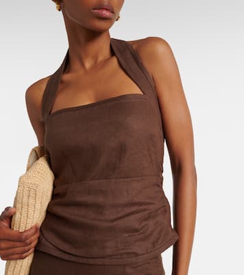Top Jerry Halter Bodice aus Leinen | SIR