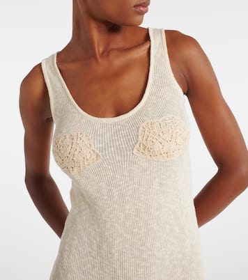 Abito lungo in crochet di lino e cotone | Magda Butrym