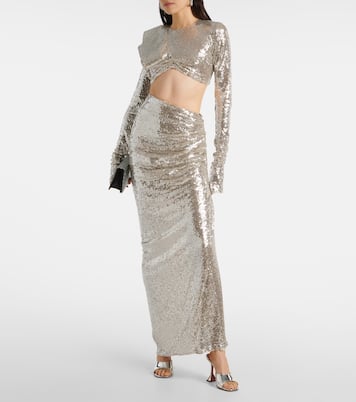 Cropped-Top mit Pailletten | Maticevski