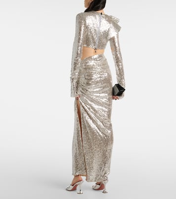 Cropped-Top mit Pailletten | Maticevski