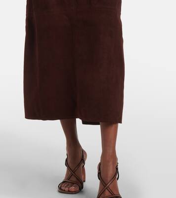 Robe midi en cuir | Johanna Ortiz