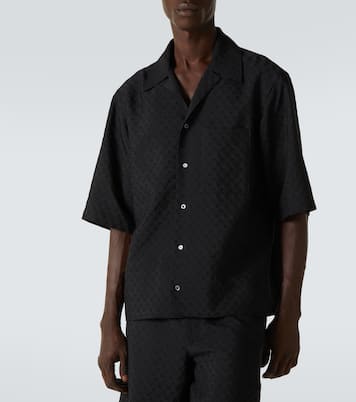 Skull jacquard bowling shirt | McQueen
