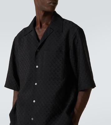 Skull jacquard bowling shirt | McQueen