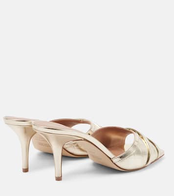 Perla 70 croc-effect leather mules | Malone Souliers