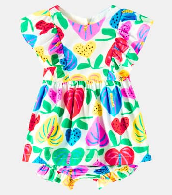 Baby printed cotton dress and bloomers set | Fábula