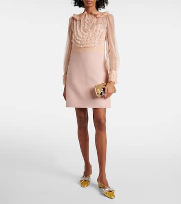 Crepe Couture embroidered minidress | Valentino