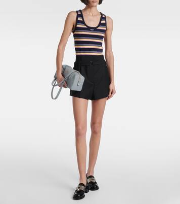 Tank top in cotone a righe | Prada