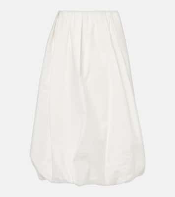 Cotton-blend midi skirt | Brunello Cucinelli