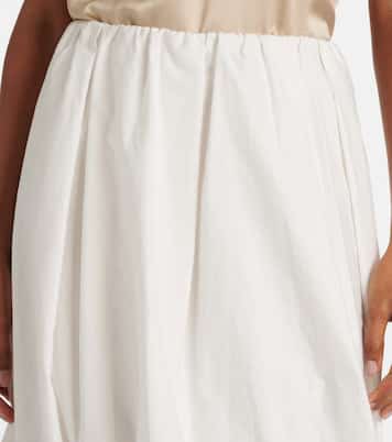 Cotton-blend midi skirt | Brunello Cucinelli