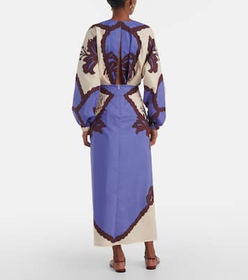 Robe midi Latitud Marina en coton | Johanna Ortiz