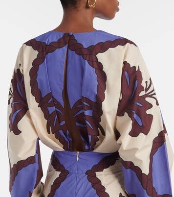 Robe midi Latitud Marina en coton | Johanna Ortiz