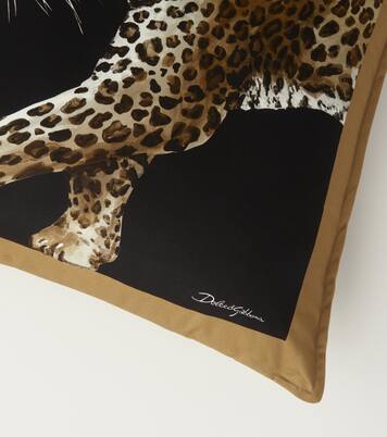 Leopardo Medium canvas cushion | Dolce&Gabbana Casa
