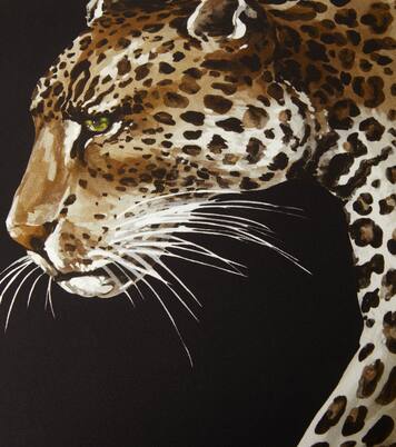 Leopardo Medium canvas cushion | Dolce&Gabbana Casa