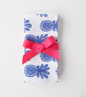 Large set of 6 printed linen napkins | La DoubleJ