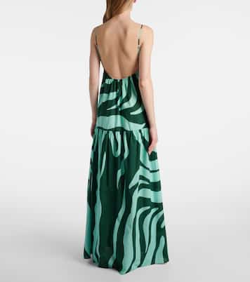 Robe longue Zea Palm en coton | Johanna Ortiz