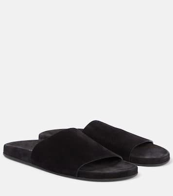 Hugh suede slides | The Row