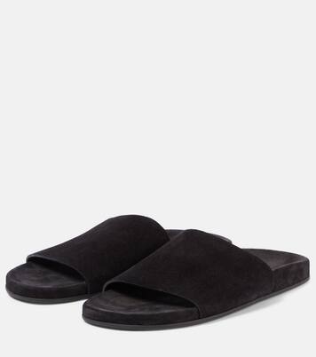 Hugh suede slides | The Row