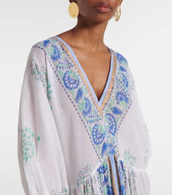 Robe longue en coton à motif cachemire | Juliet Dunn