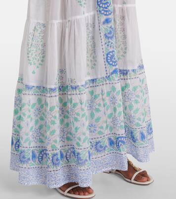 Robe longue en coton à motif cachemire | Juliet Dunn