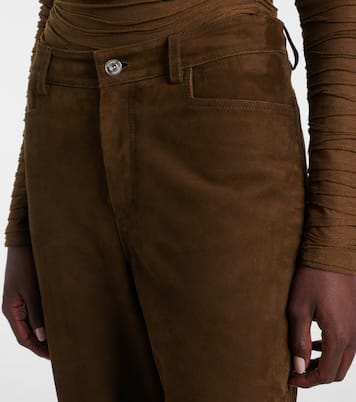 Gerade Hose Maxine aus Veloursleder | Proenza Schouler