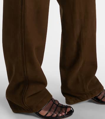 Gerade Hose Maxine aus Veloursleder | Proenza Schouler